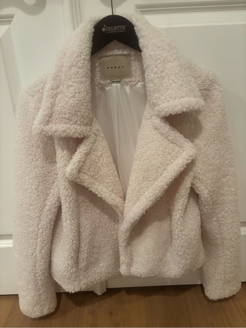 Blank NYC Cozy Cream Faux Sherpa Jacket